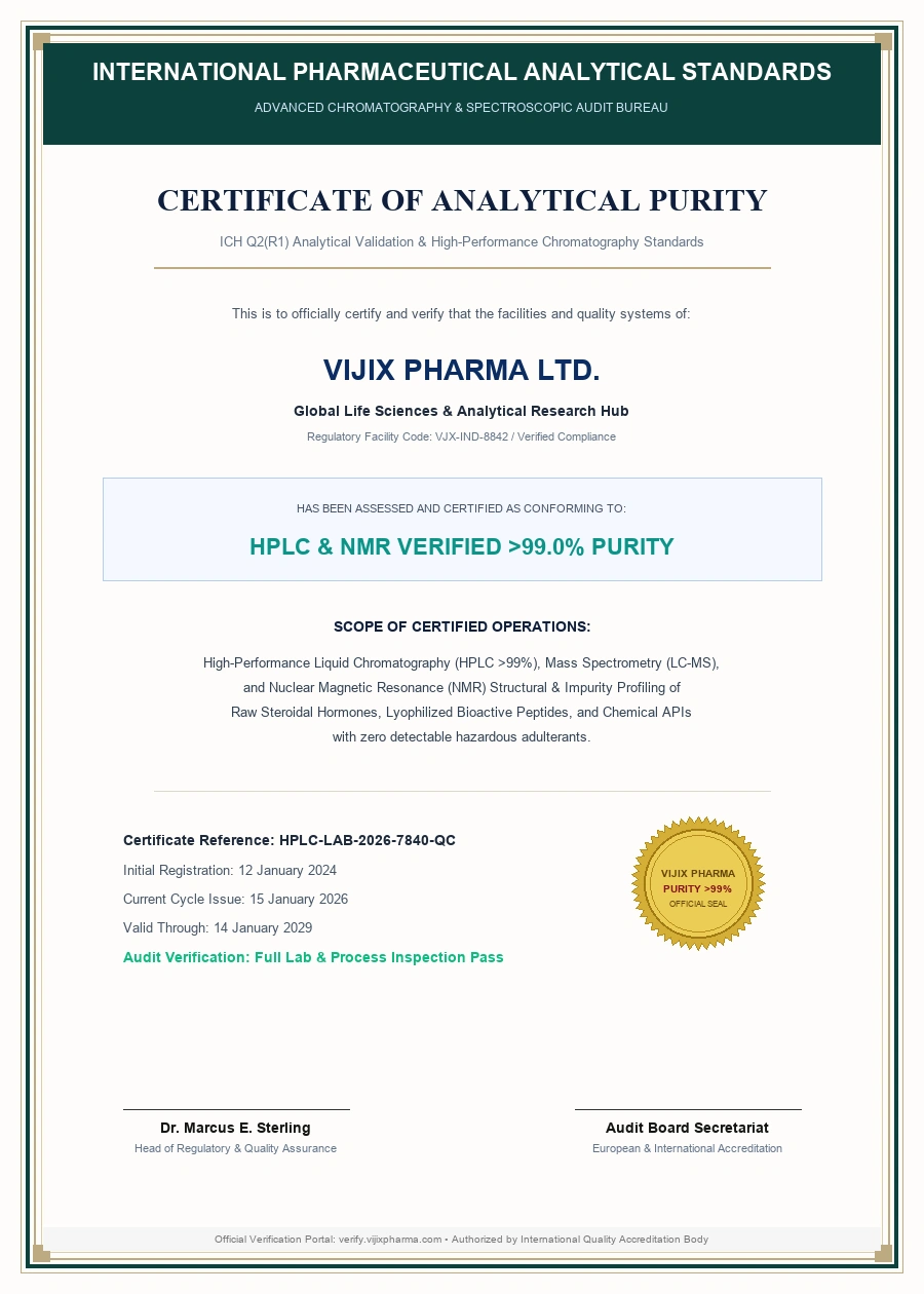 HPLC & NMR Analytical Purity - Vijix Pharma